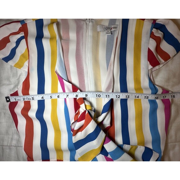 COLOR ME COURTNEY Sheree Colorful Striped Jumpsuit SIZE 6 - Picture 9 of 11